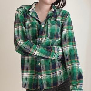 Aeropostale green plaid flannel